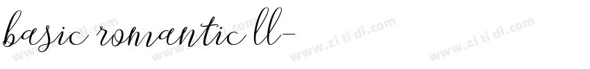 basic romantic ll字体转换